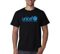 New UNICEF Who Logo Men's T-Shirt Black XXXL