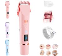 New Upgrade Bikini Trimmer for Women, Smoovi 2.0 Bikini Shaver, Beauty Bloom Electric Razor 2.0, Double Head 2 in 1 Electric Lady Shaver for Leg, Waterproof Wet & Dry Use for Bikini Area (Pink)