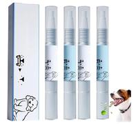 new Upgrade Pet Whitening Toothbrush Pen,Pet Oral Repair Teeth Cleaning Gel pen,Cat Dog Teeth Brightening Pens for Pets Dental Care Fresh Breath (Blue, 4pcs)