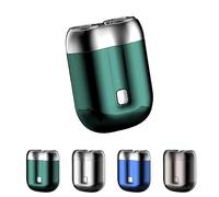 New Upgrade Pocket Shaver USB Mini Shavers for Men,Double Head Razor,Mini Portable Electric Shaver,Travel Shaver,for Home Car Travel (Green)