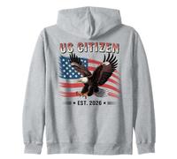 New US Citizen 2026 Patriotic Bald Eagle Felpa con Cappuccio
