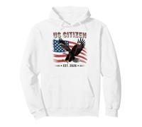 New US Citizen 2026 Patriotic Bald Eagle Felpa con Cappuccio