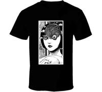 New Uzumaki De Junji Ito Japanese Horror Men's Black T Shirt Black Black