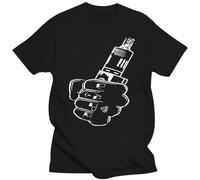 New Vape Fist E-Cig Vaping Vaporizer Juice Smoke Lit Mens Charcoal T-Shirt Black S