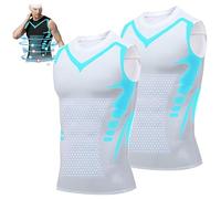 New Version Ionic Shaping Sleeveless Shirt, Energxcell Ionic Shaping Vest for Men to Build a Perfect Body (L,C)