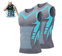 New Version Ionic Shaping Sleeveless Shirt, Energxcell Ionic Shaping Vest for Men to Build a Perfect Body (M,A)