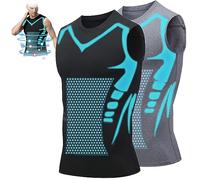 New Version Ionic Shaping Sleeveless Shirt, Energxcell Ionic Shaping Vest for Men to Build a Perfect Body (XL,E)