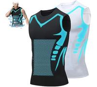 New Version Ionic Shaping Sleeveless Shirt, Energxcell Ionic Shaping Vest for Men to Build a Perfect Body (L,F)