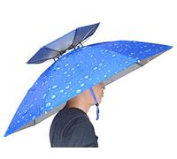 NEW-Vi Ombrello da pesca pieghevole per sole e pioggia, regolabile, multifunzione, per esterni, colore blu