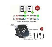 New Wireless Carplay/android Auto Adapter for Android Iphone Car Connectivity Box Wired To Wireless Smart Ai Box Usb Dongle Plug And Play Universal