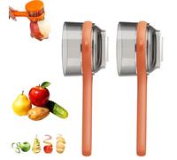 New with Box Storage Kitchen Special Fruitpeeler, Fruit and Vegetable Peeler with Storage Box, Double-Sided Stainless Steel Multi-Function Peelers Machine for Home Kitchen (Two Orange)