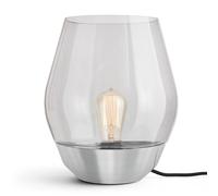 New Works Bowl lampada tavolo acciaio/vetro fumè New Works