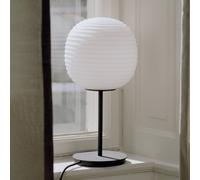NEW WORKS Lantern Lampada da Tavolo Piccola con Base Nera e Vetro Opale Bianco Satinato