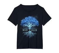 New World Azoth Tree Maglietta, Donna Plus-Size, Nero, 2X