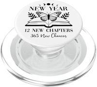 New Year 2026 Reading Book 12 New Chapters 365 New Chances PopSockets PopGrip per MagSafe