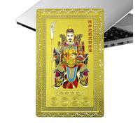 New Year Cards, Chinese Figure Pattern, Holiday Greeting Cards, 2026 Wealth Symbol, Handmade Gold Charm for Sending Blessings of Success Health and Prosperity to Family Friends and Business Associates