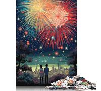 New Year Fireworks Puzzle Impossibili 1000 Pezzi Decorazione Per La Casa. Giochi Rilassamento E Intelligence Per Adulti E Bambini Da 12 Anni 1000pcs (75x50cm)