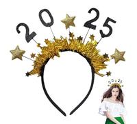 New Year Headband | 2025 Accessories | Happy New Year Tiara | Festive Hair Accessories | New Year Eve Decorations Versatile Accessory Cloth, Lace For Christmas 2025 New Year Eve Supplies