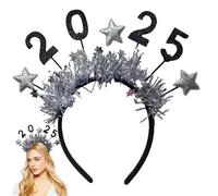 New Year Headband | 2025 Accessories | Happy New Year Tiara | Festive Hair Accessories | New Year Eve Decorations Versatile Accessory Cloth, Lace For Christmas 2025 New Year Eve Supplies
