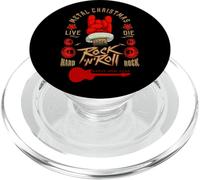 New Year Metal Christmas 2024 Rock & Roll Music Hand Sign PopSockets PopGrip per MagSafe