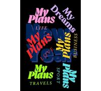 New Year Plans Black Colorful Hardcover: Home School Office Notebook