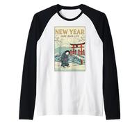 New Year Same Baka Life Penguin New Year 2026 Fun Resolution Maglia con Maniche Raglan