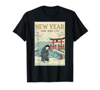 New Year Same Baka Life Penguin New Year 2026 Fun Resolution Maglietta