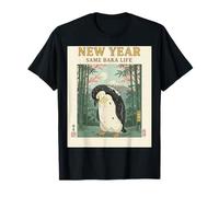 New Year Same Baka Life Penguin New Year 2026 Resolution Maglietta