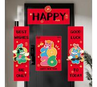 New Year Set Decorazioni Capodanno Cinese Couplets Carta Resistente Ornamenti