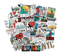 New York adesivo per album fotografici valigetta di New York City Souvenir idea regalo per laptop valigetta per scrapbooking adesivi da viaggio set di stickers NY