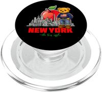 New York Big Apple Teddy Bear, Cute NYC City Illustraton Art PopSockets PopGrip per MagSafe