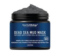 New York Biology Dead Sea Mud Mask for Face and Body with Stem Cell and Collagen - Spa Quality Pore Reducer for Acne, Blackheads and Oily Skin, Natural Skincare for Women, Men - Tightens Skin - 4 oz