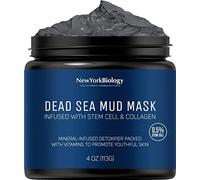 New York Biology Dead Sea Mud Mask for Face and Body with Stem Cell and Collagen - Spa Quality Pore Reducer for Acne, Blackheads and Oily Skin, Natural Skincare for Women, Men - Tightens Skin - 4 oz