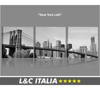 New York cafè QUADRI MODERNI STAMPE QUADRO TELA ARREDO CASA CITY BILDER XXL