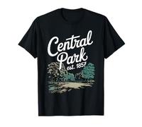 New York Central Park, EST. 1857 Nostalgico Vintage NYC Style Maglietta