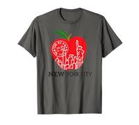 New York, Città, Mela, Orizzonte, Statua, di, libertà Maglietta