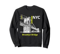 New York, Città, Ponte Brooklyn, Moda, Illustrazione, Grafico Felpa