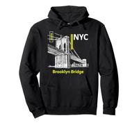 New York, Città, Ponte Brooklyn, Moda, Illustrazione, Grafico Felpa con Cappuccio