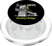 New York, città, ponte Brooklyn, moda, illustrazione, grafico PopSockets PopGrip per MagSafe
