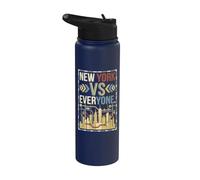 New York, città, vs, tutti, metropolitana, metropolitana, mappa, orizzonte Stainless Steel Insulated Water Bottle