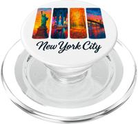 New York City Brushstroke Art con Statua della Libertà e Tim PopSockets PopGrip per MagSafe