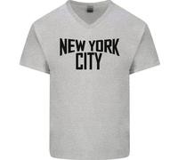 New York City Come Worn By John Lennon Uomo Scollo A V Cotone T-Shirt