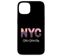New York City Donne Ragazze Rosa Night Lights of Manhattan Custodia per iPhone 13