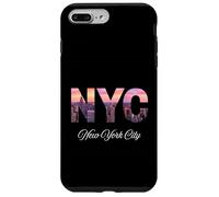 New York City Donne Ragazze Rosa Night Lights of Manhattan Custodia per iPhone 7 Plus/8 Plus