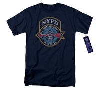 New York City Highway Patrol Maglietta Uomo In Cotone Blu Navy Manica Corta