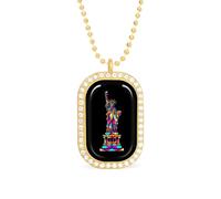 New York City Lady - Collana da donna, regolabile, con ciondolo a catena, per viaggi e feste, Misura unica, Metallo
