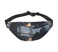 New York City - Marsupio da uomo e donna, alla moda, per tutti i giorni, borsa a tracolla, con cinghia regolabile, borsa da petto impermeabile, per viaggi, escursionismo, sport, zaino, nero, Taille