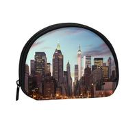New York City Minis Storage Bag Shell Wallet Piccolo portamonete con mini con cerniera Borsa per cambio per le chiavi delle monete è anche possibile riporre qualsiasi piccolo oggetto che si desidera,