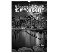 NEW YORK CITY Monochrome Stadtansichten (Wandkalender 2026 DIN A3 hoch), CALVENDO Monatskalender: Großartige urbane Impressionen