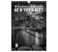 NEW YORK CITY Monochrome Stadtansichten (Wandkalender 2026 DIN A4 hoch), CALVENDO Monatskalender: Großartige urbane Impressionen